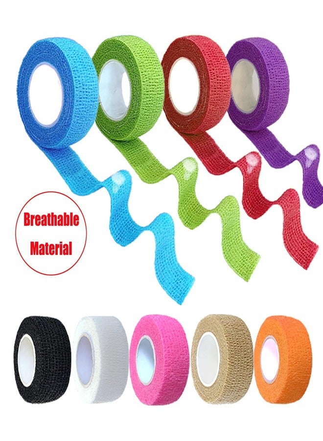 Erewa 12 Pack Self Adhesive Wrap Bandage - Vet Wrap for Pets, Stretch Self-Adherent Cohesive Tape Breathable Athletic Tape Rolls (1 Inches x 5 Yards Each, 12 Colors) - Image 3
